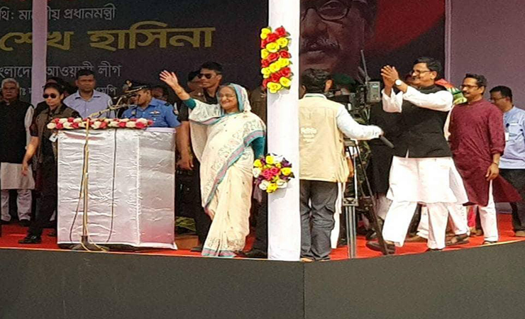 নৌকা দেবে শান্তি, উন্নত জীবন: শেখ হাসিনা