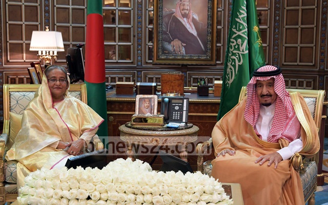সৌদি বাদশাহর সঙ্গে প্রধানমন্ত্রীর বৈঠক