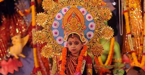 শারদীয় দুর্গোৎসবের মহাষ্টমী ও কুমারী পূজা আজ