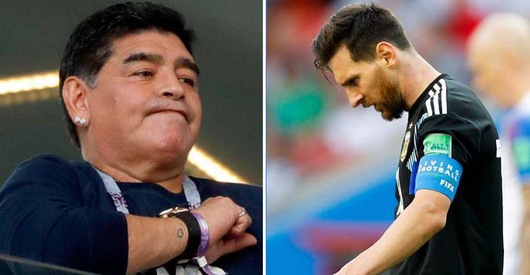 আর্জেন্টিনা দলে আর ফেরার দরকার নেই : মেসিকে ম্যারাডোনা