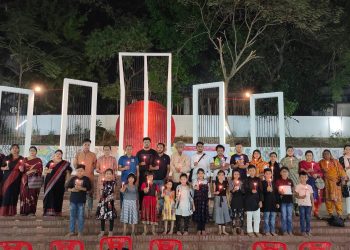 ২৫ শে মার্চ কালরাত্রি স্মরণে সত্যেন সেন শিল্পীগোষ্ঠীর আলোক প্রজ্জ্বলন