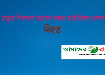 রামুতে পিকআপ ভ্যানের ধাক্কায় অটোরিকশাচালক নিহত