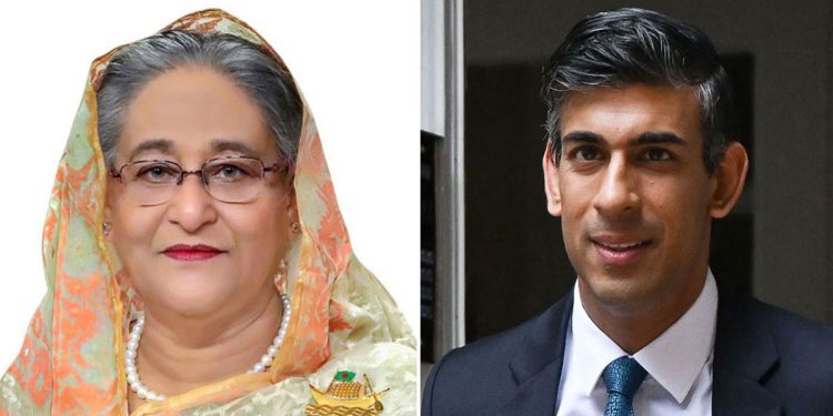 লন্ডনে শেখ হাসিনা-ঋষি সুনাক দ্বিপক্ষীয় বৈঠক