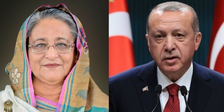 শেখ হাসিনাকে এরদোয়ানের ফোন, কথা বলেছেন ১০ মিনিট
