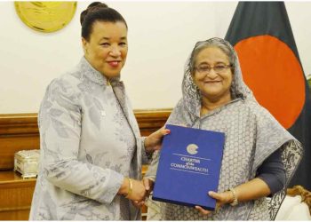 শেখ হাসিনাকে কমনওয়েলথ মহাসচিবের অভিনন্দন