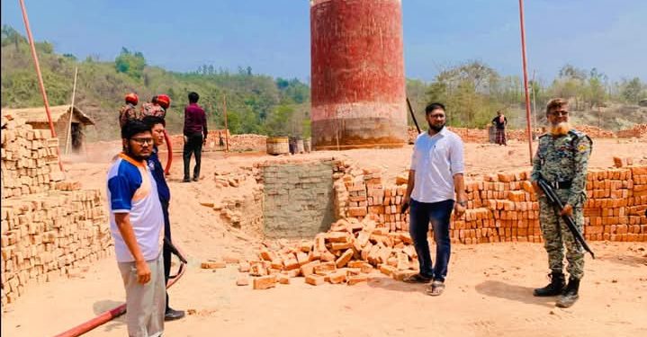 লামায় ইটভাটায় অভিযানে আড়াই লক্ষ  টাকা জরিমানা