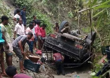 আলিকদমে জীবগাড়ি খাদে পড়ে নিহত ১, আহত ২৩