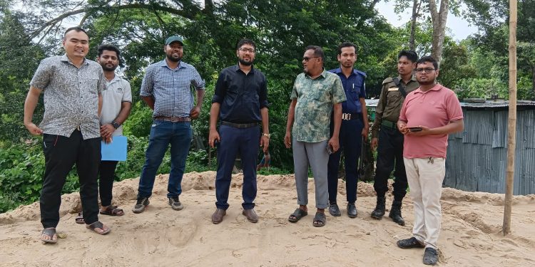 লামায় মোবাইল কোর্টে পরিচালনা ও অবৈধ বালু জব্দ