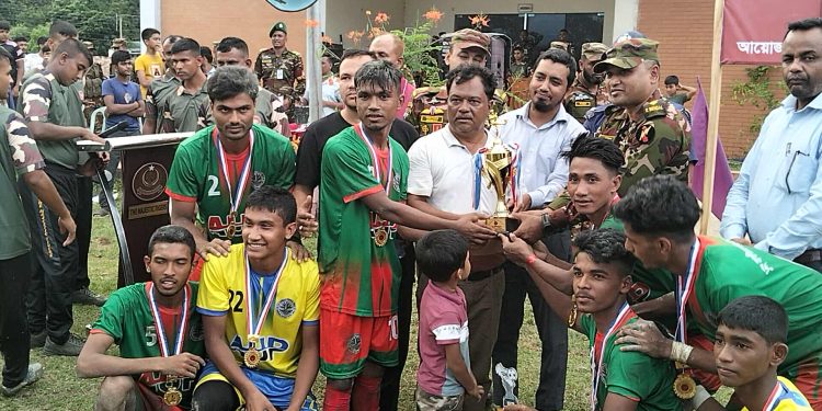 আলীকদম সেনাজোনের ফুটবল টুর্নামেন্ট সম্পন্ন